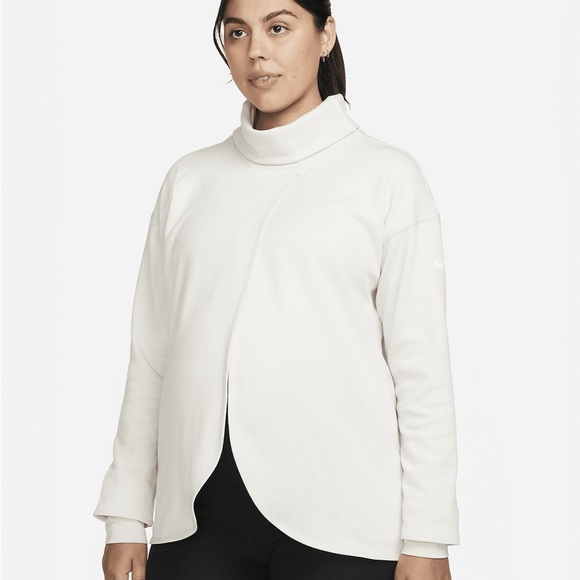 Nike cream beige maternity turtleneck reversible pullover sweater - Small - Picture 2 of 8